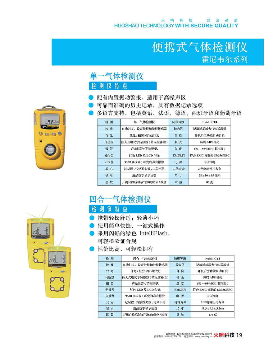 便攜式氣體檢測儀